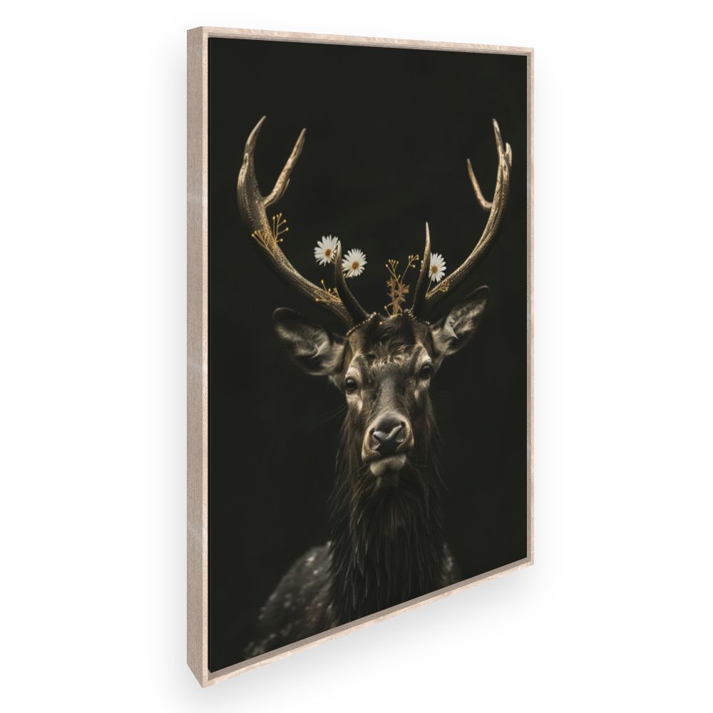 Toile Cerf élancé floral