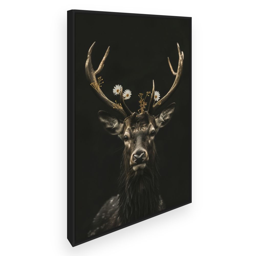 Toile Cerf élancé floral