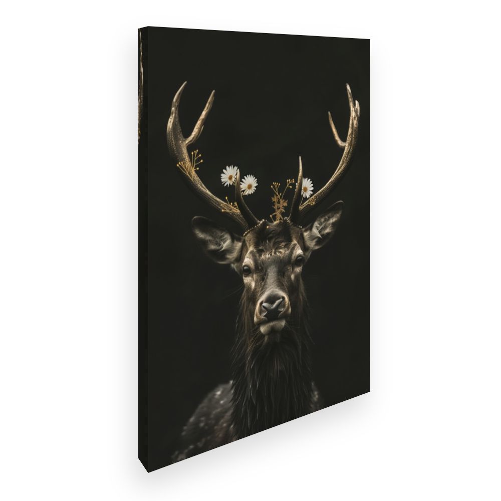 Toile Cerf élancé floral