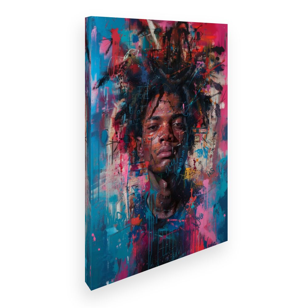 Toile Portrait captivant urbain