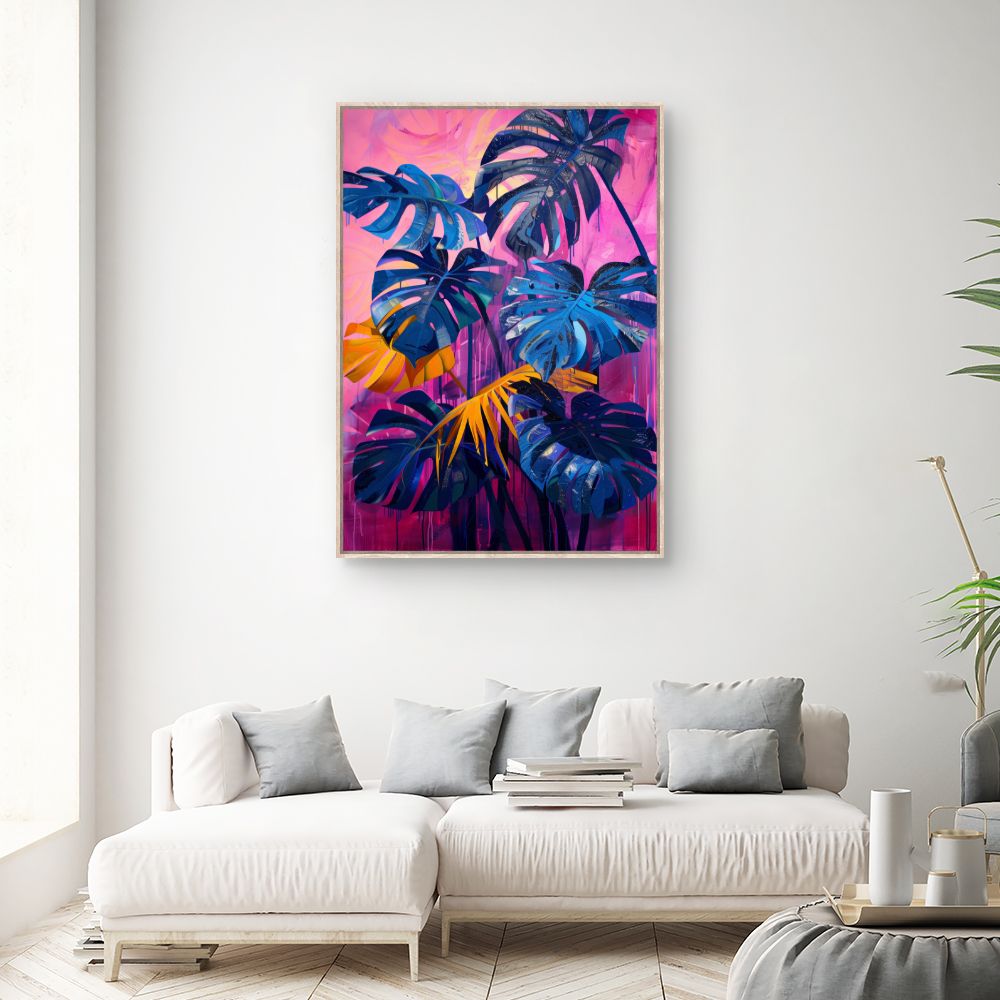 Tableau Feuillage tropical vibrant