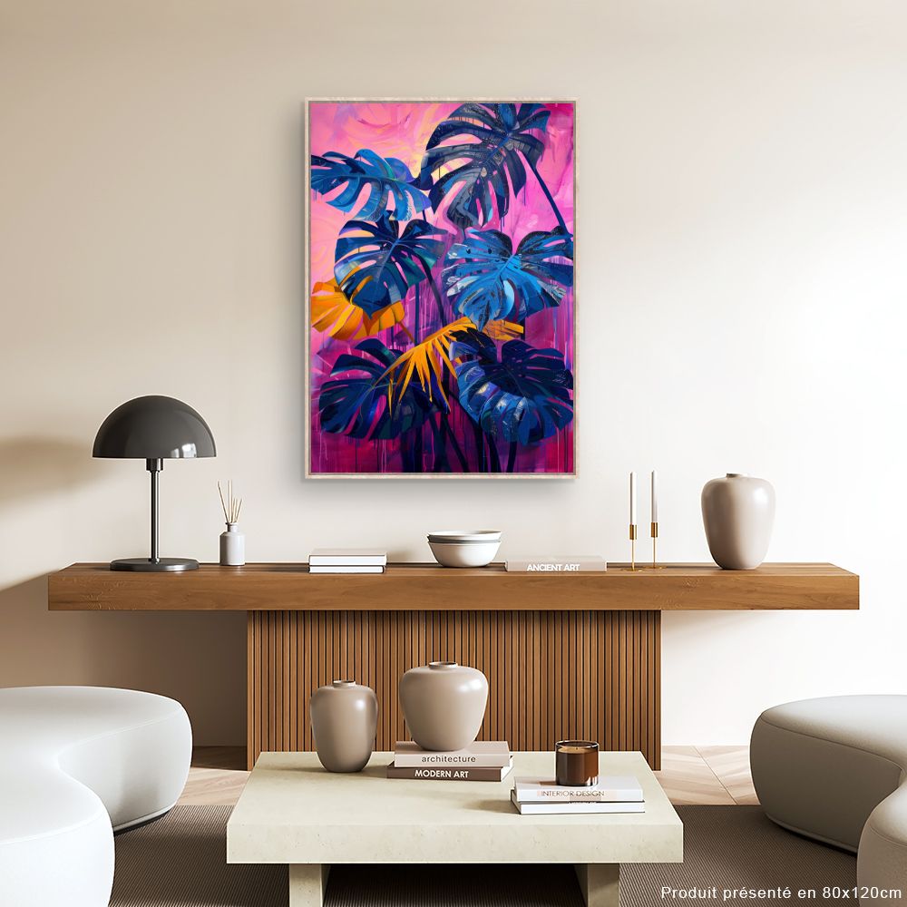 Tableau Feuillage tropical vibrant