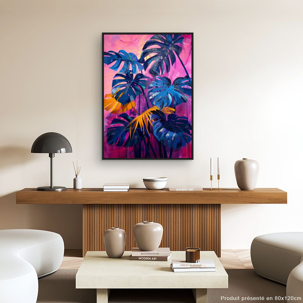 Tableau Feuillage tropical vibrant