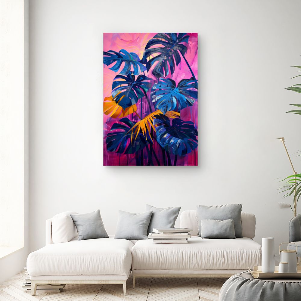 Tableau Feuillage tropical vibrant