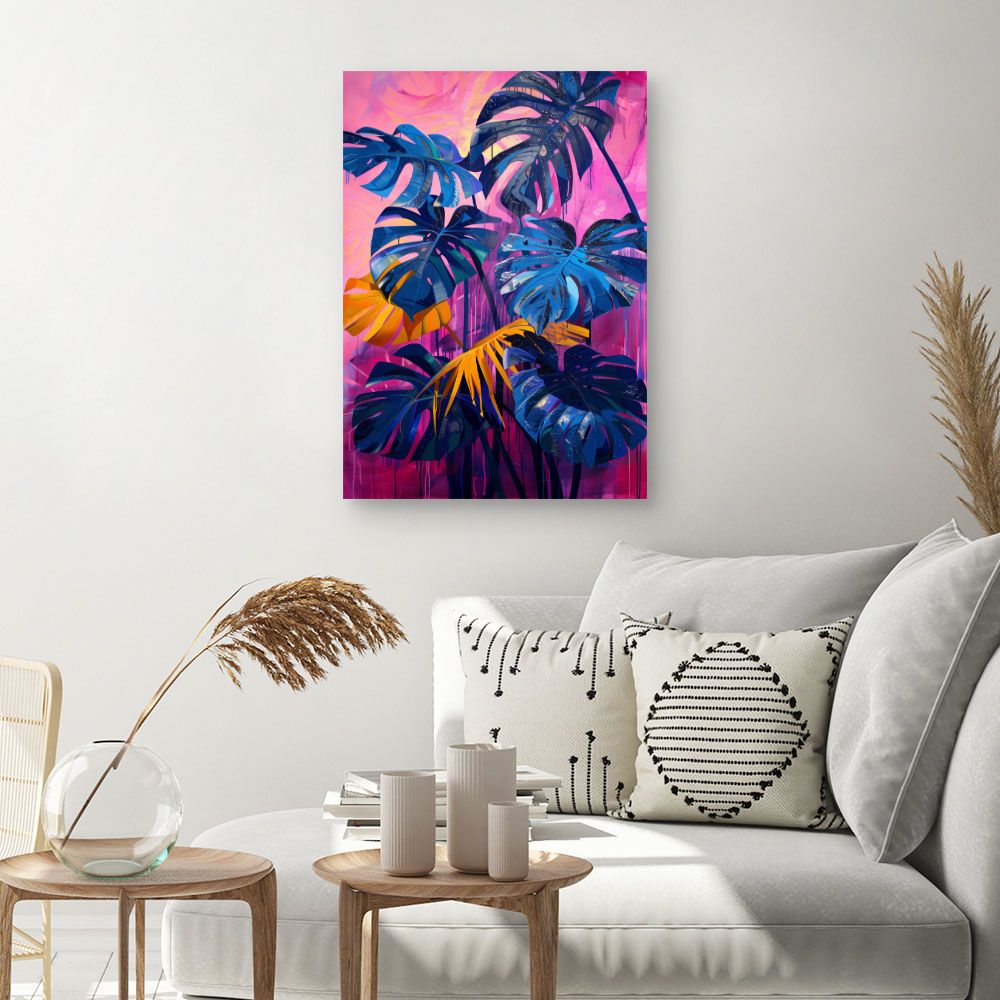 Tableau Feuillage tropical vibrant