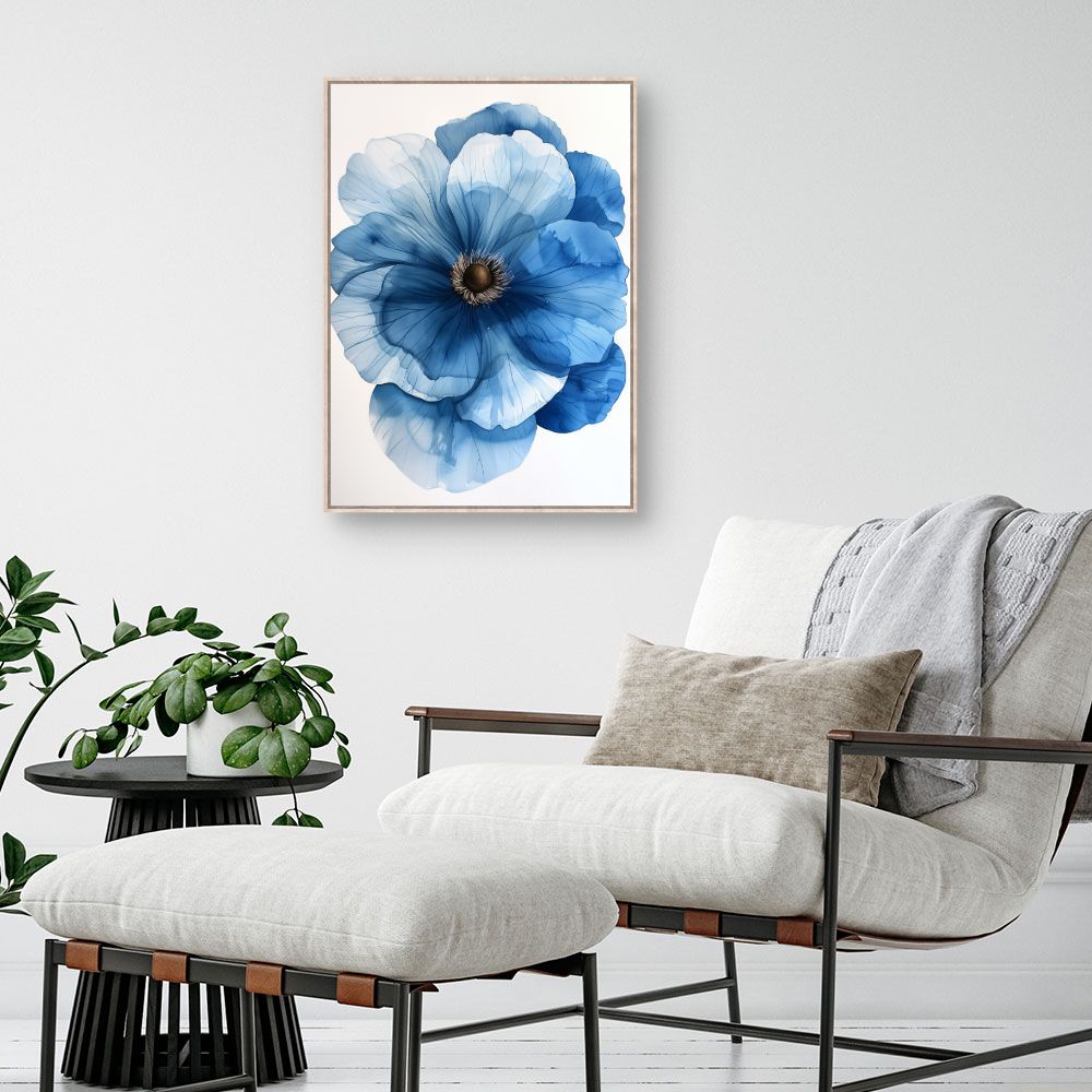 Tableau Fleur bleue délicate