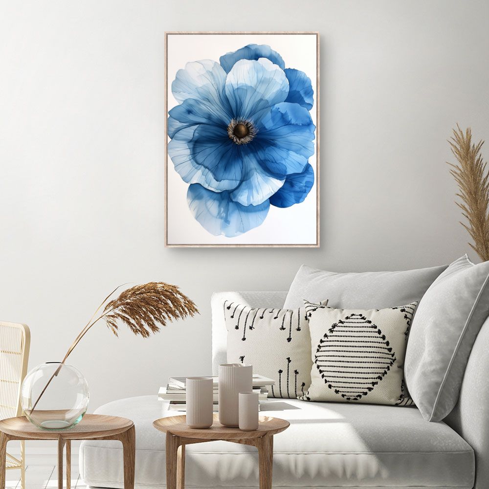 Tableau Fleur bleue délicate