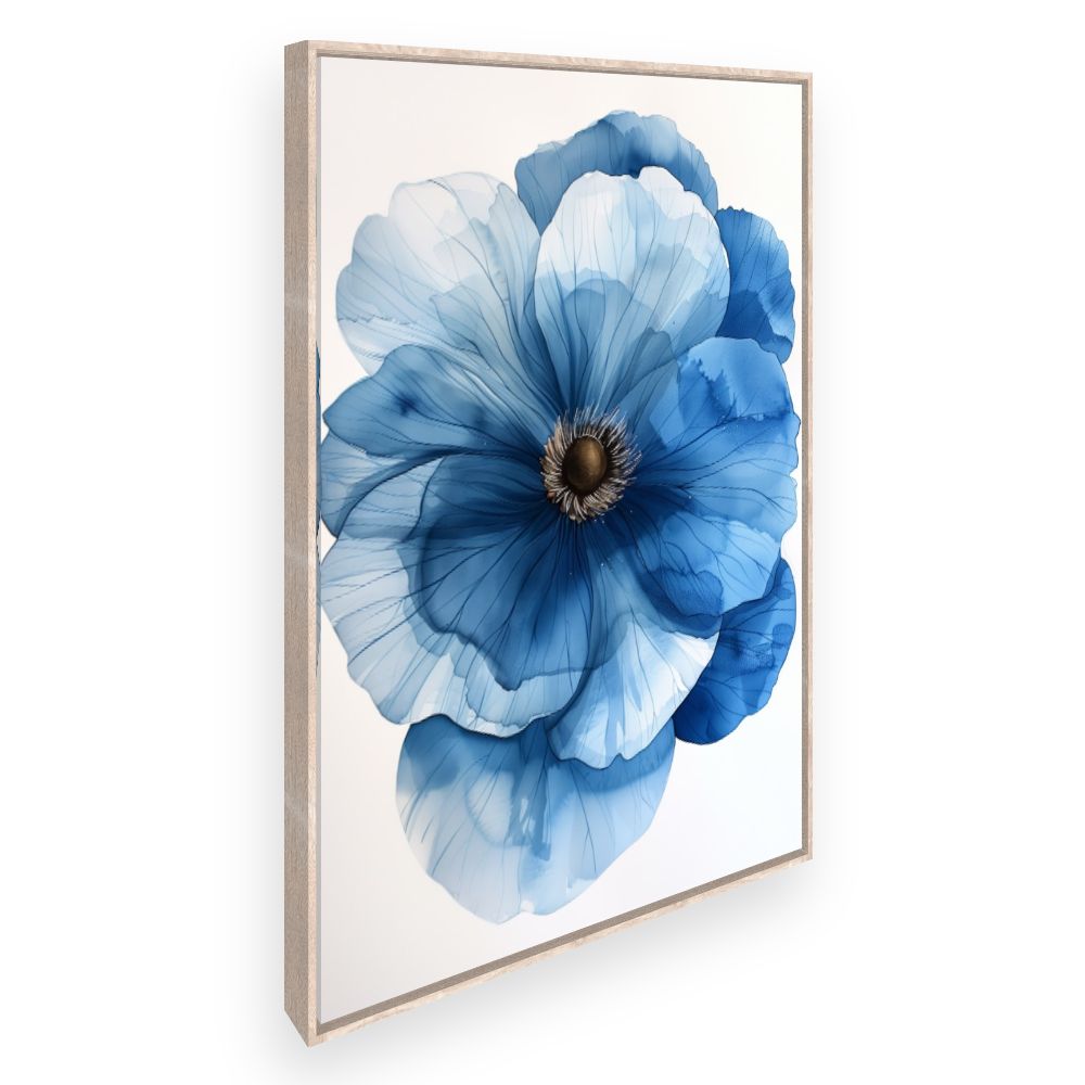 Toile Fleur bleue délicate