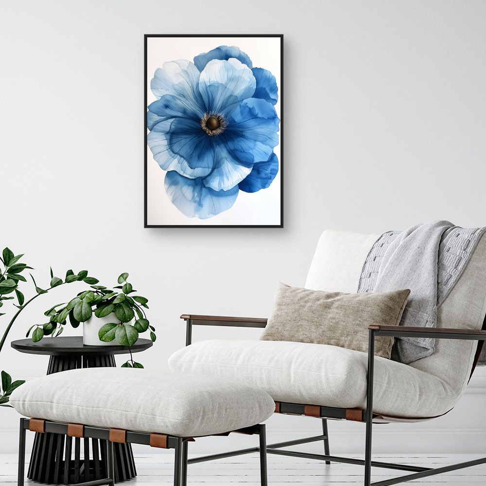 Tableau Fleur bleue délicate