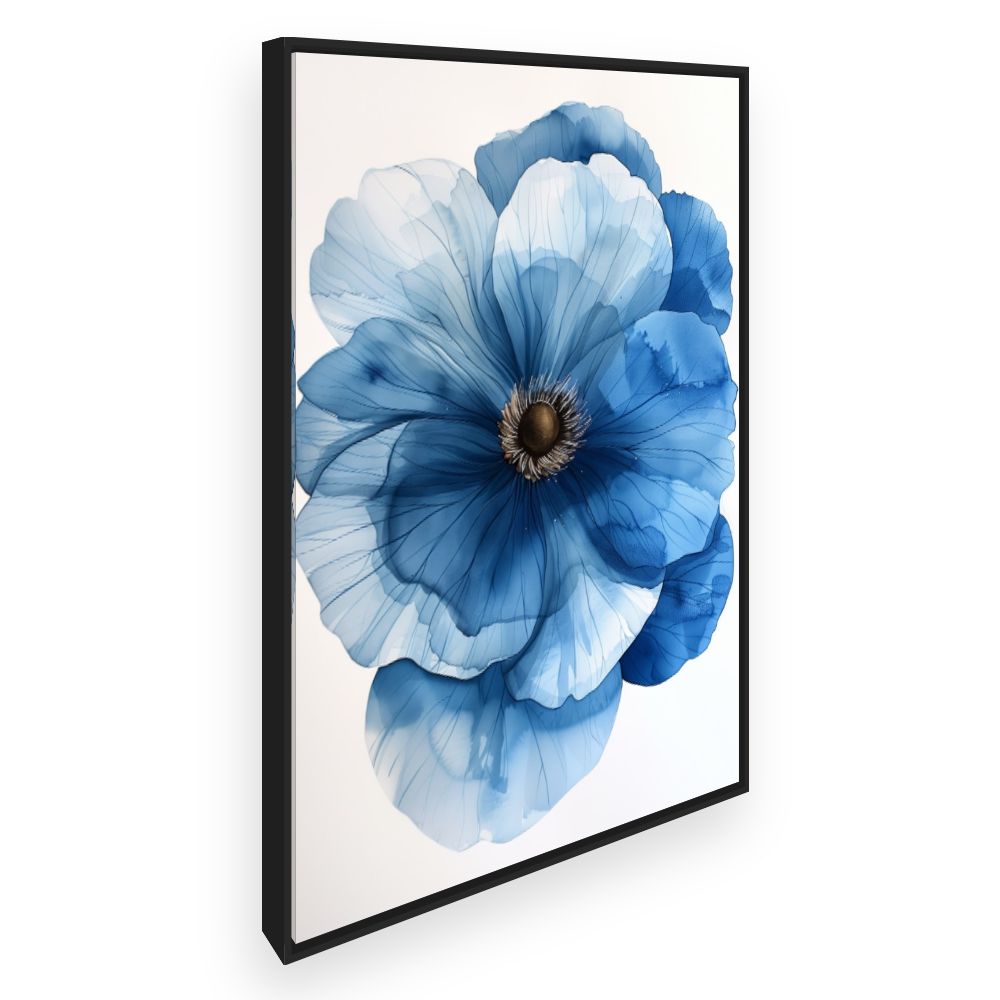 Toile Fleur bleue délicate