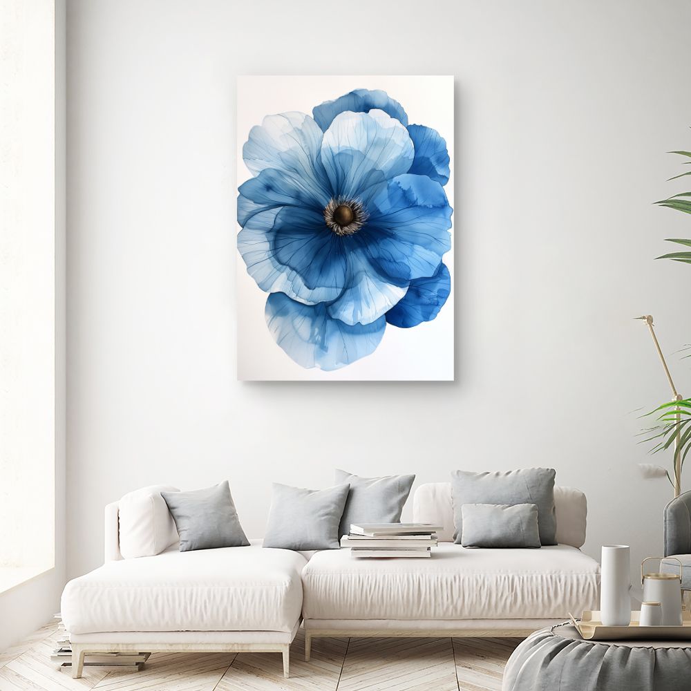 Tableau Fleur bleue délicate