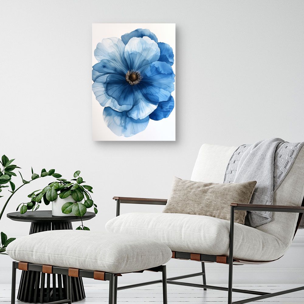 Tableau Fleur bleue délicate