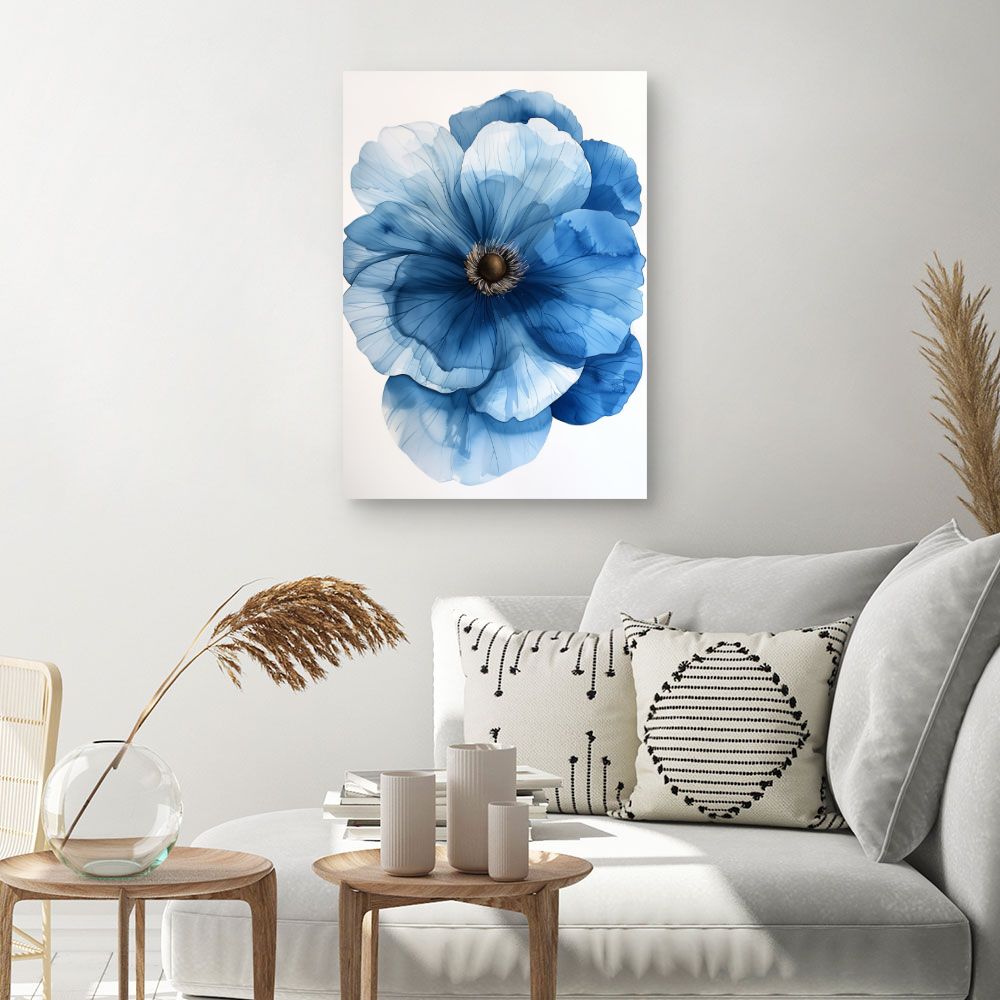 Tableau Fleur bleue délicate