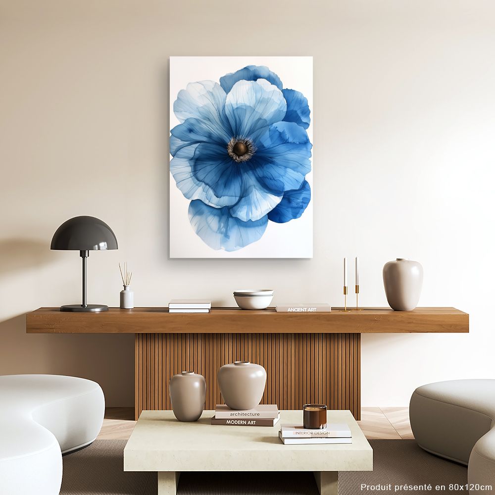 Tableau Fleur bleue délicate