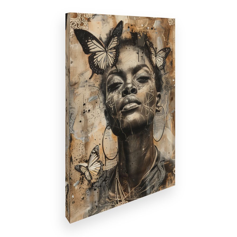 Toile Élégance papillon