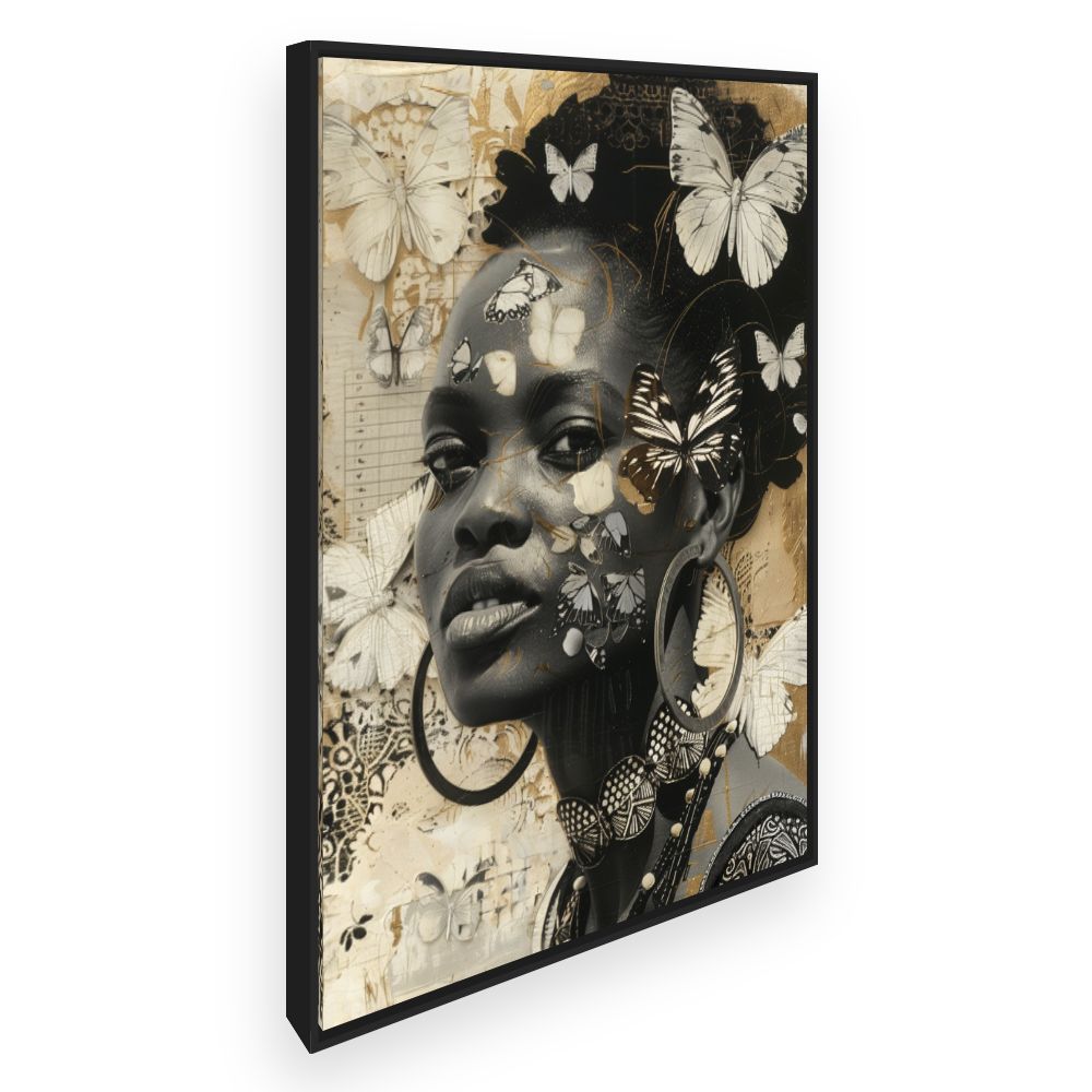 Toile Élégance papillon