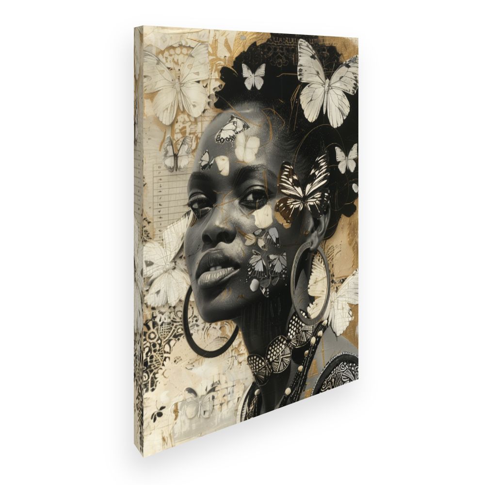 Toile Élégance papillon