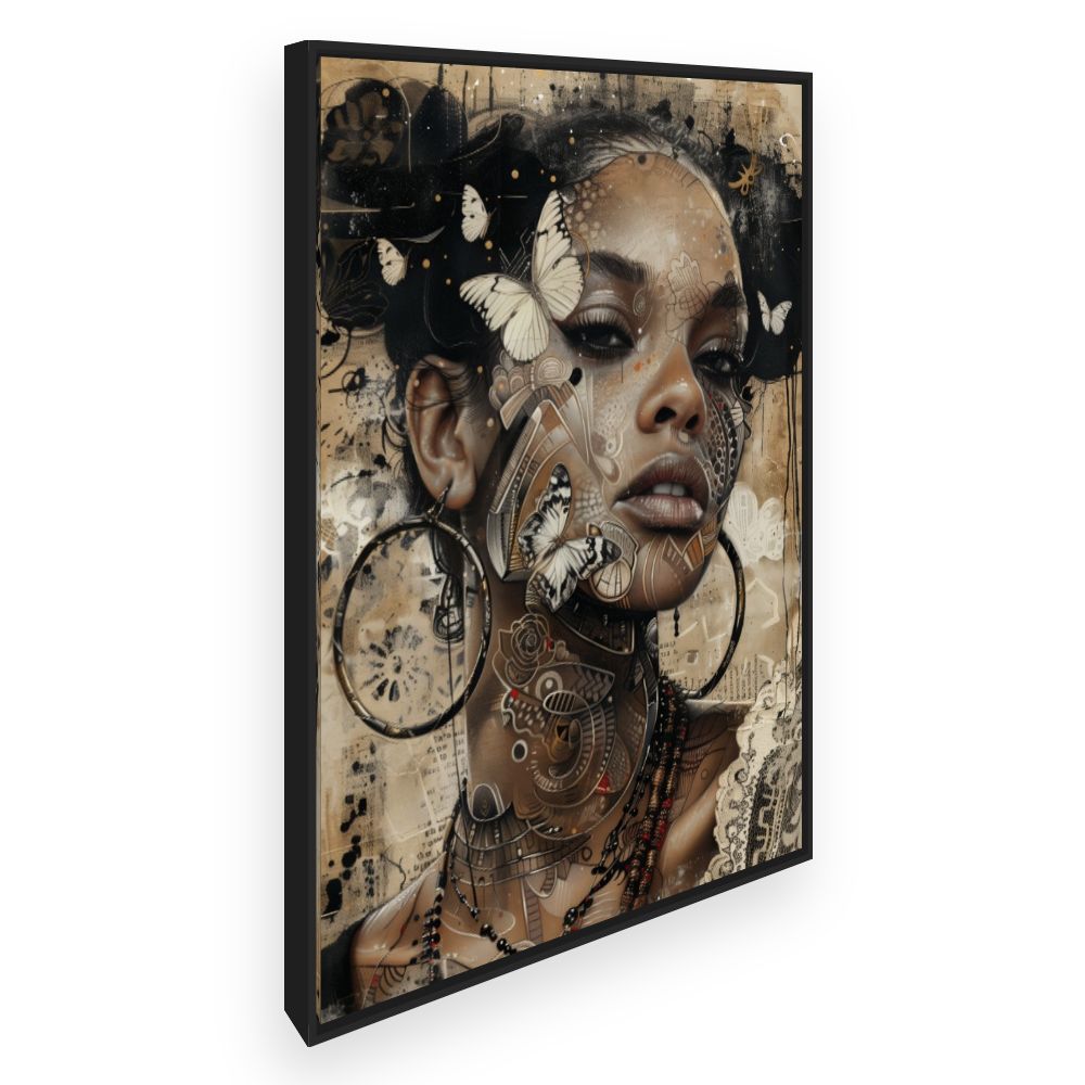 Toile Beauté papillon ethnique