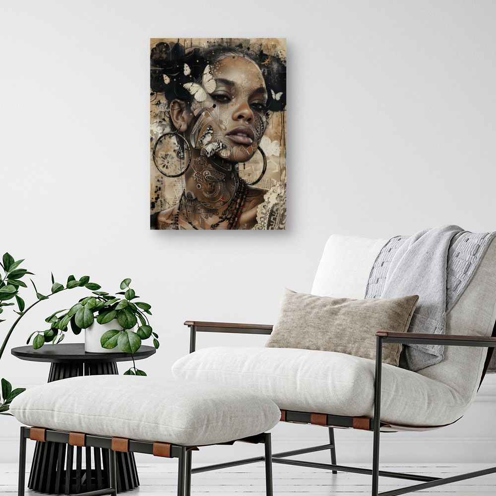 Tableau Beauté papillon ethnique