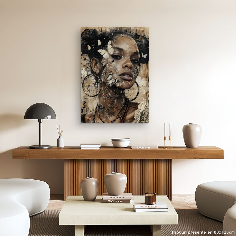 Tableau Beauté papillon ethnique