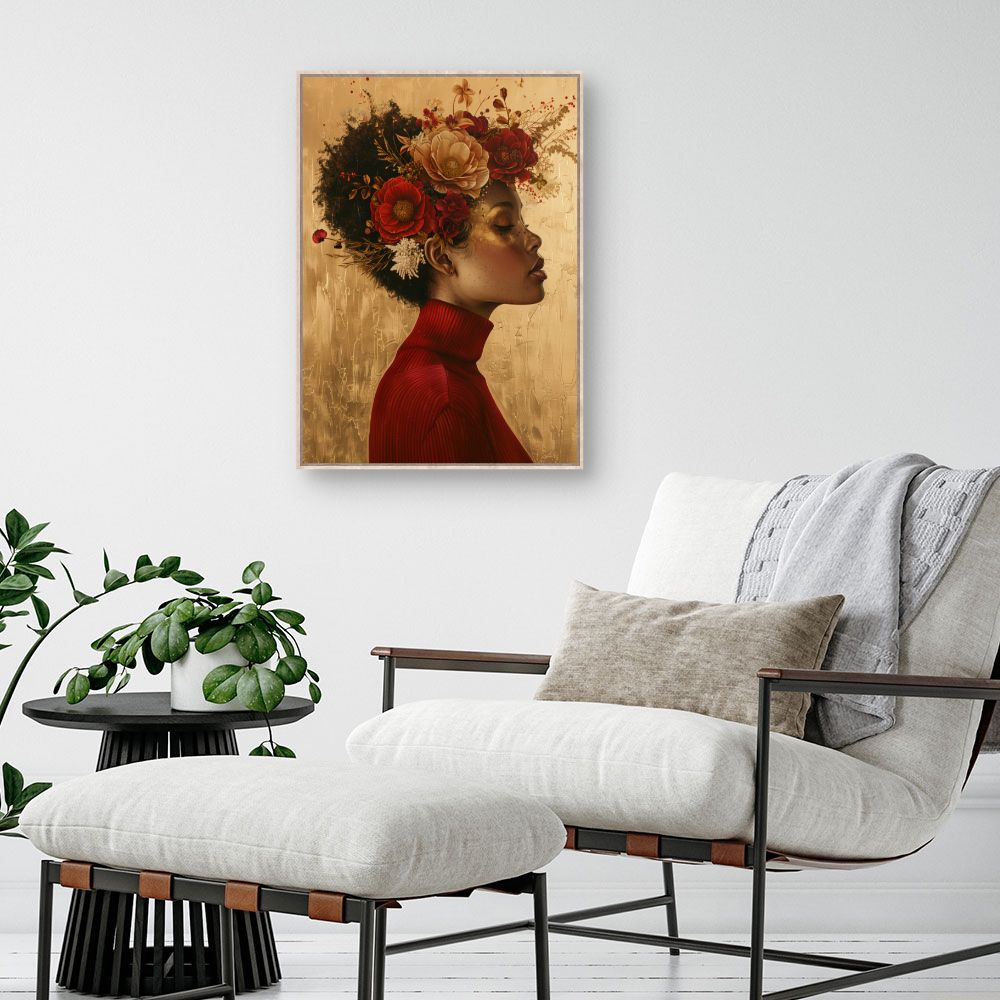 Tableau Élégance florale dorée