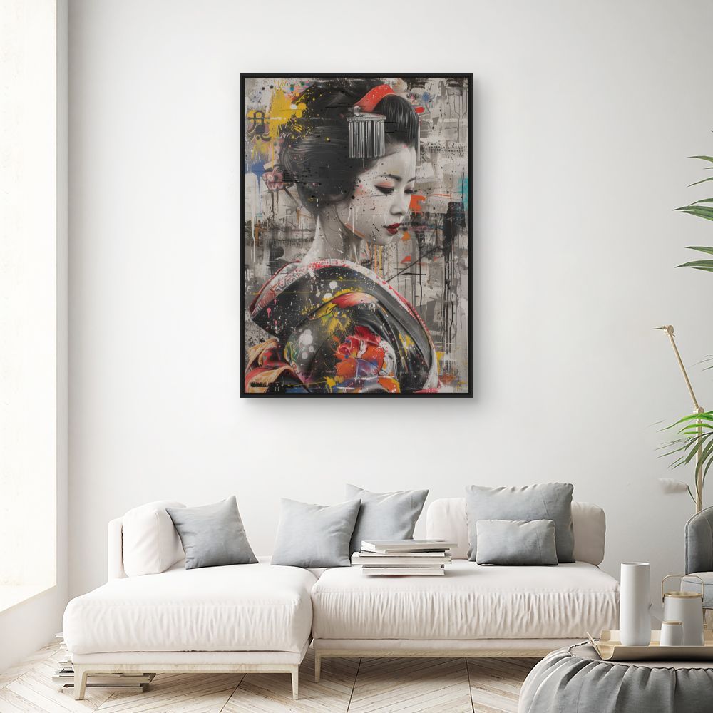 Tableau Geisha moderne