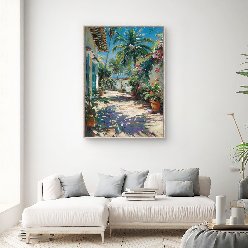 Tableau Ruelle tropicale ensoleillée