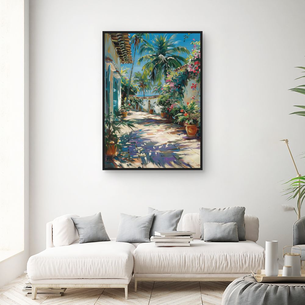 Tableau Ruelle tropicale ensoleillée