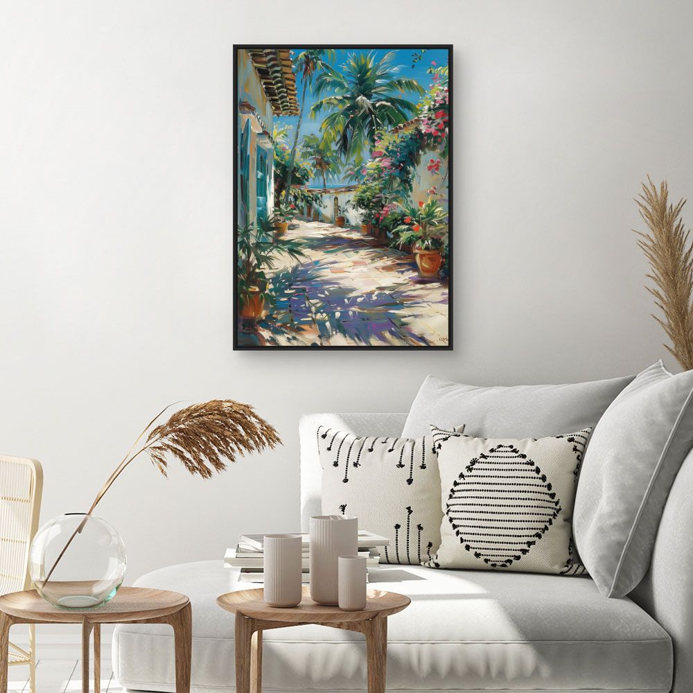 Tableau Ruelle tropicale ensoleillée