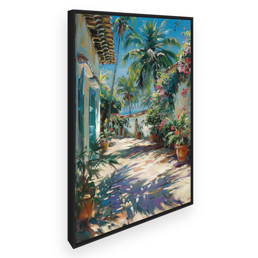 Toile Ruelle tropicale ensoleillée
