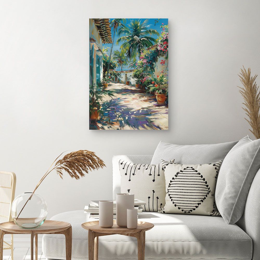 Tableau Ruelle tropicale ensoleillée