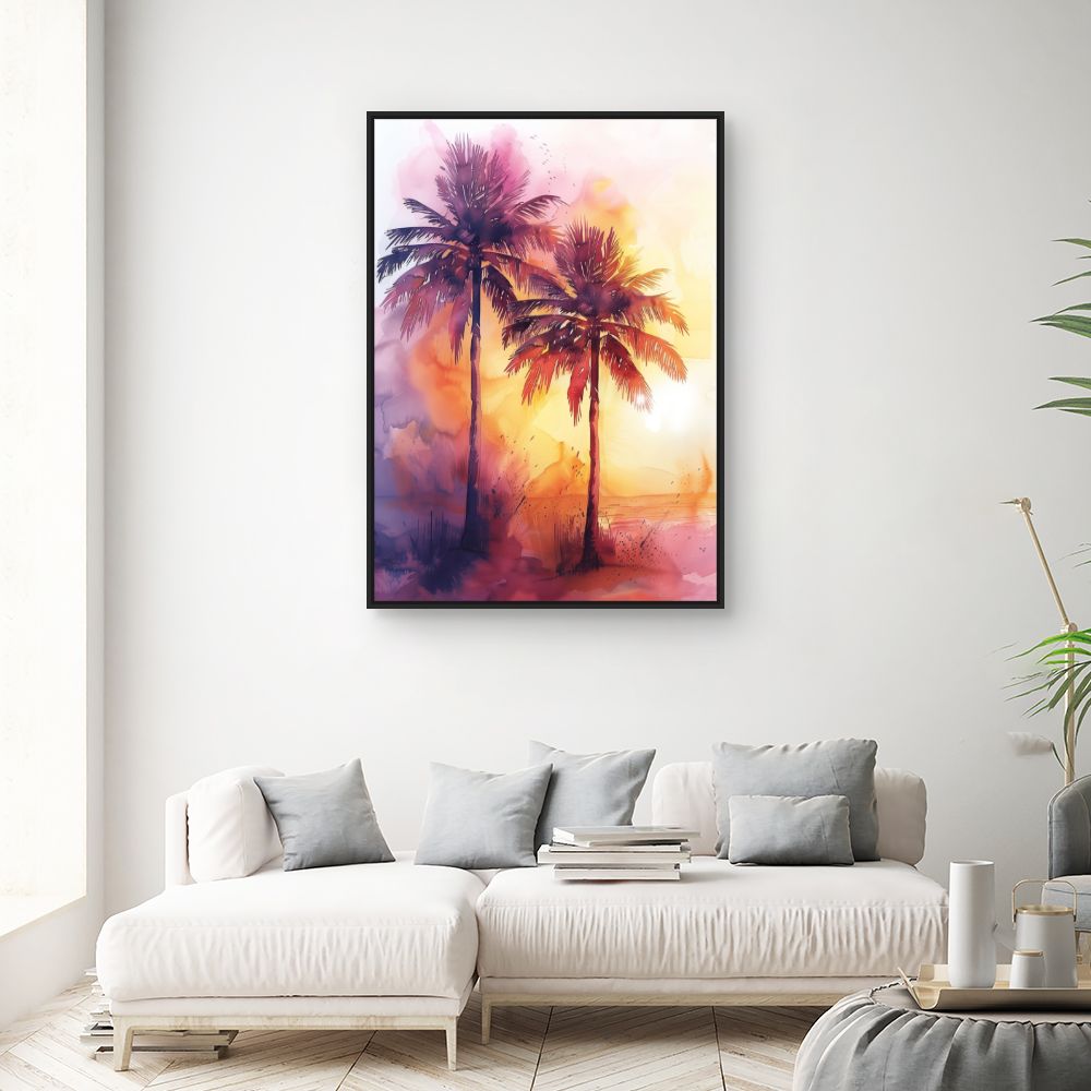 Tableau Palmiers éclatants