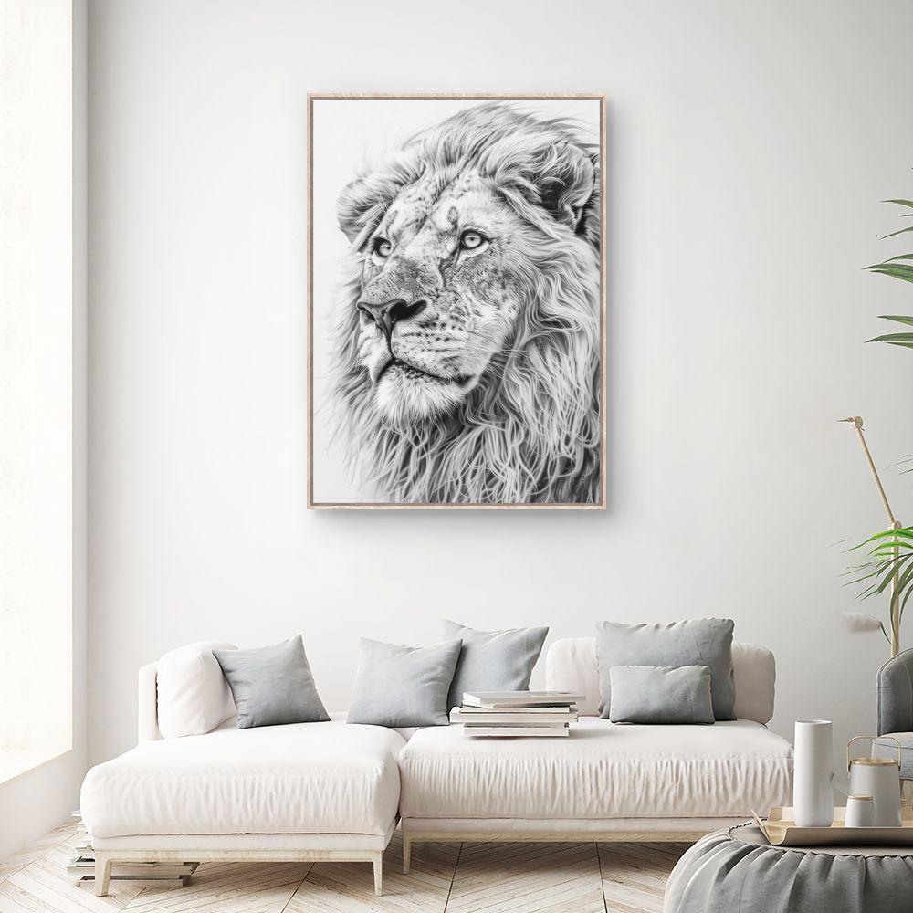 Tableau Lion majestueux