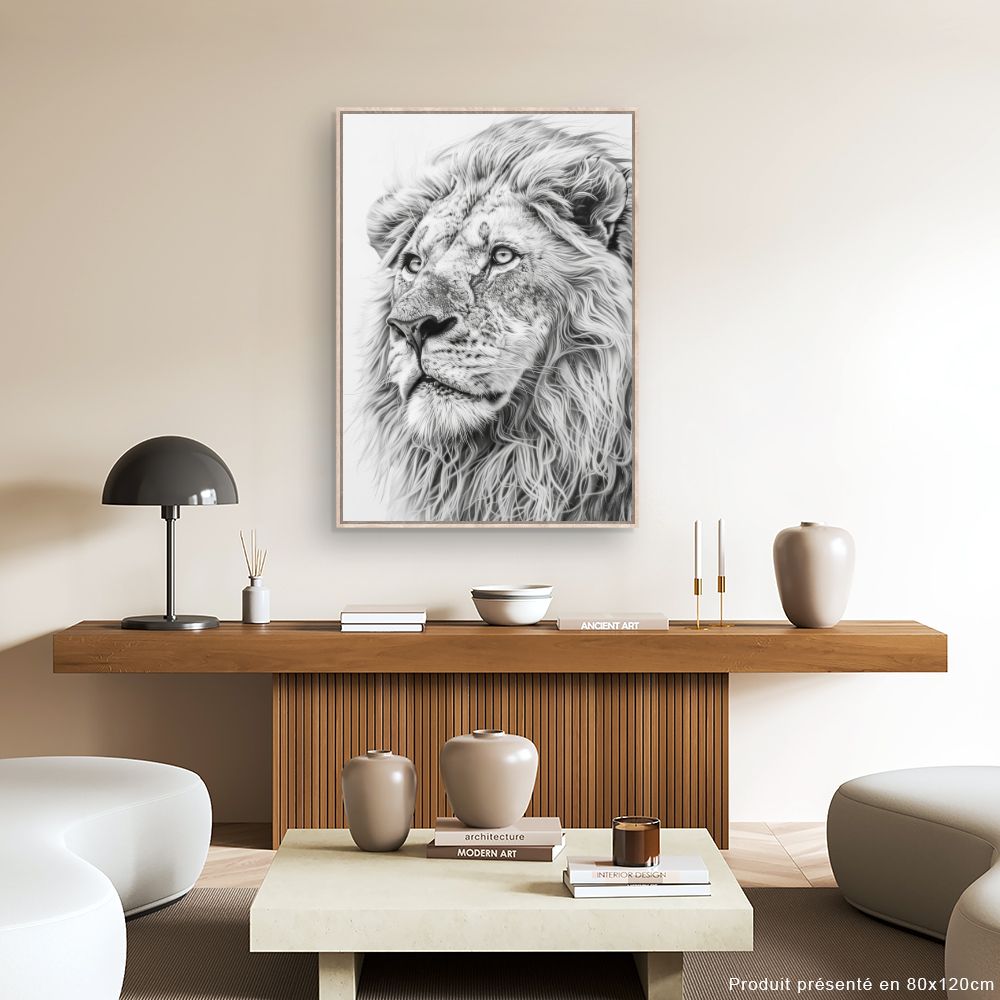 Tableau Lion majestueux