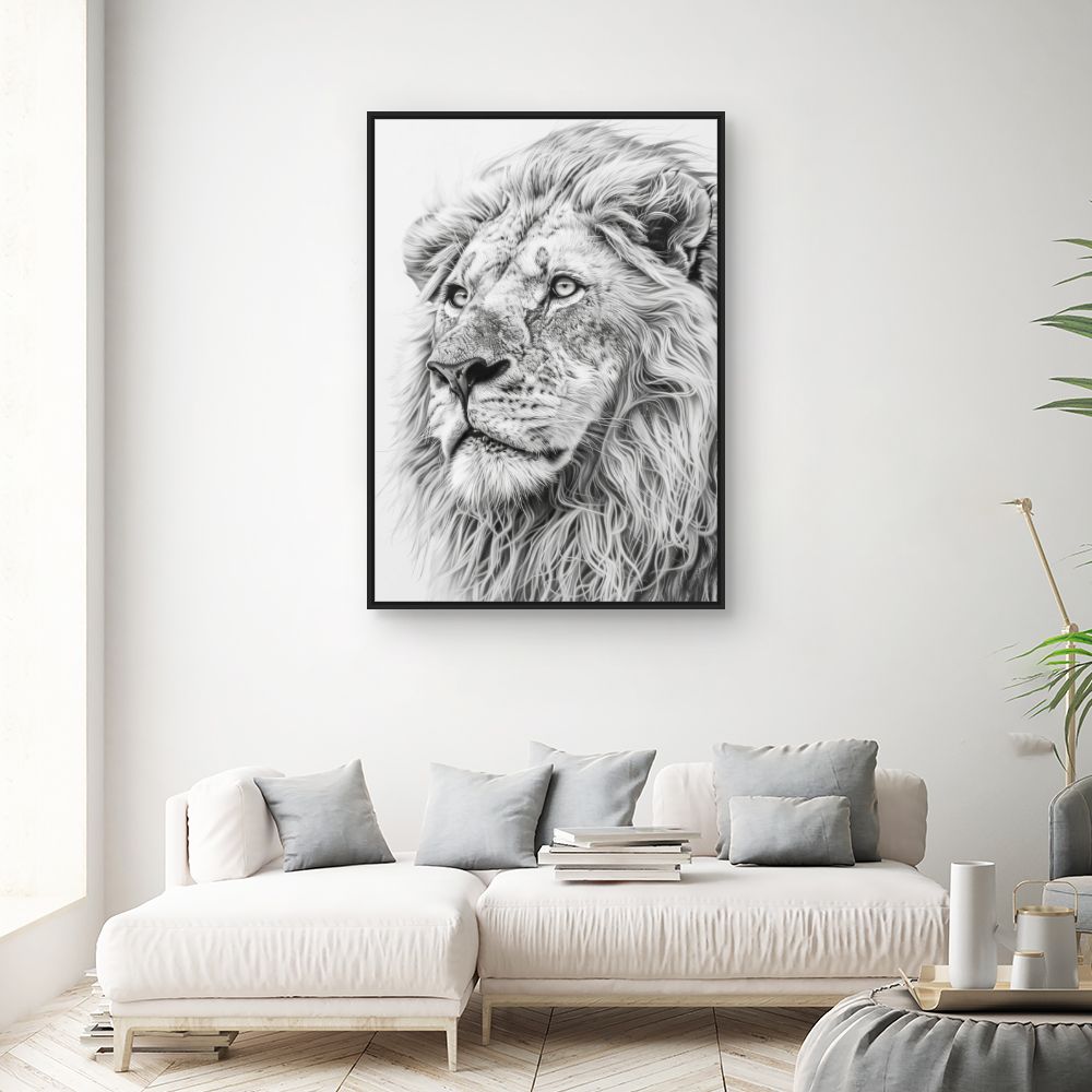 Tableau Lion majestueux