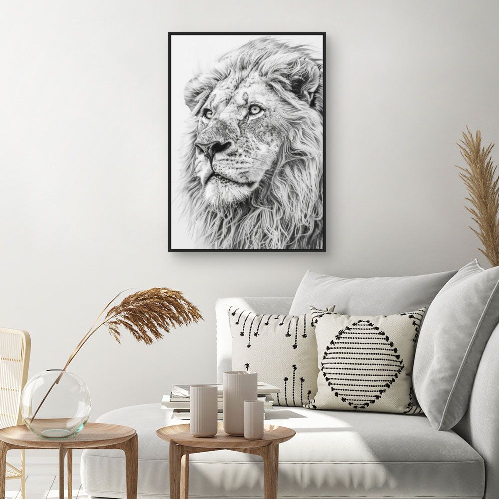 Tableau Lion majestueux