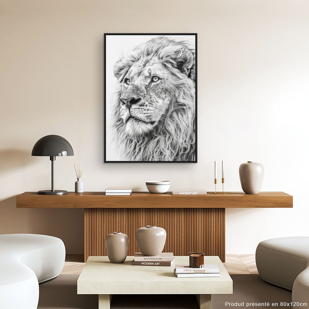Tableau Lion majestueux