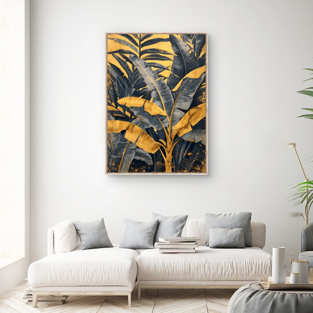 Tableau Feuilles exotiques vibrantes