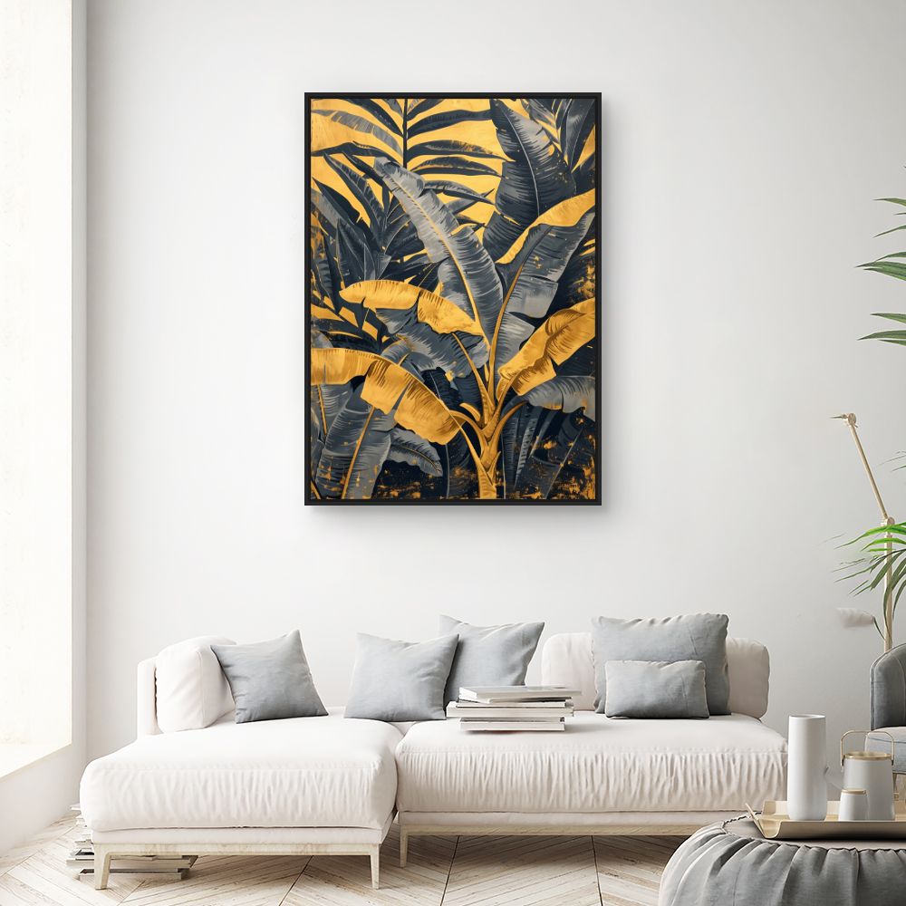 Tableau Feuilles exotiques vibrantes
