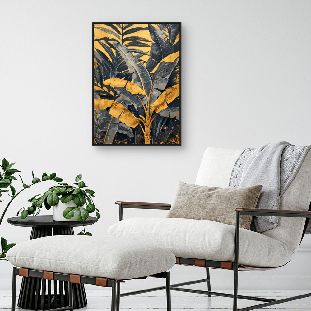 Tableau Feuilles exotiques vibrantes