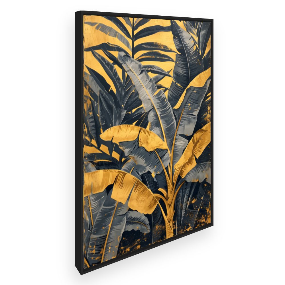 Toile Feuilles exotiques vibrantes