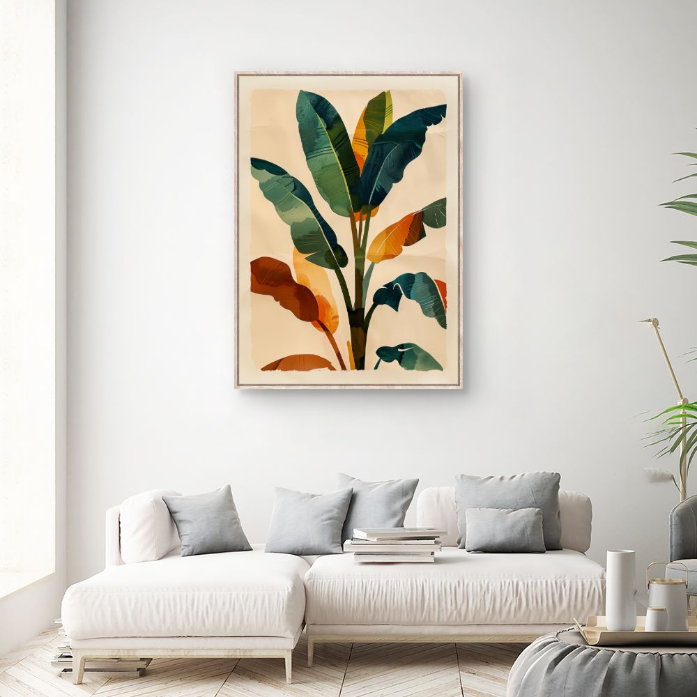 Tableau Feuillage exotique vibrant