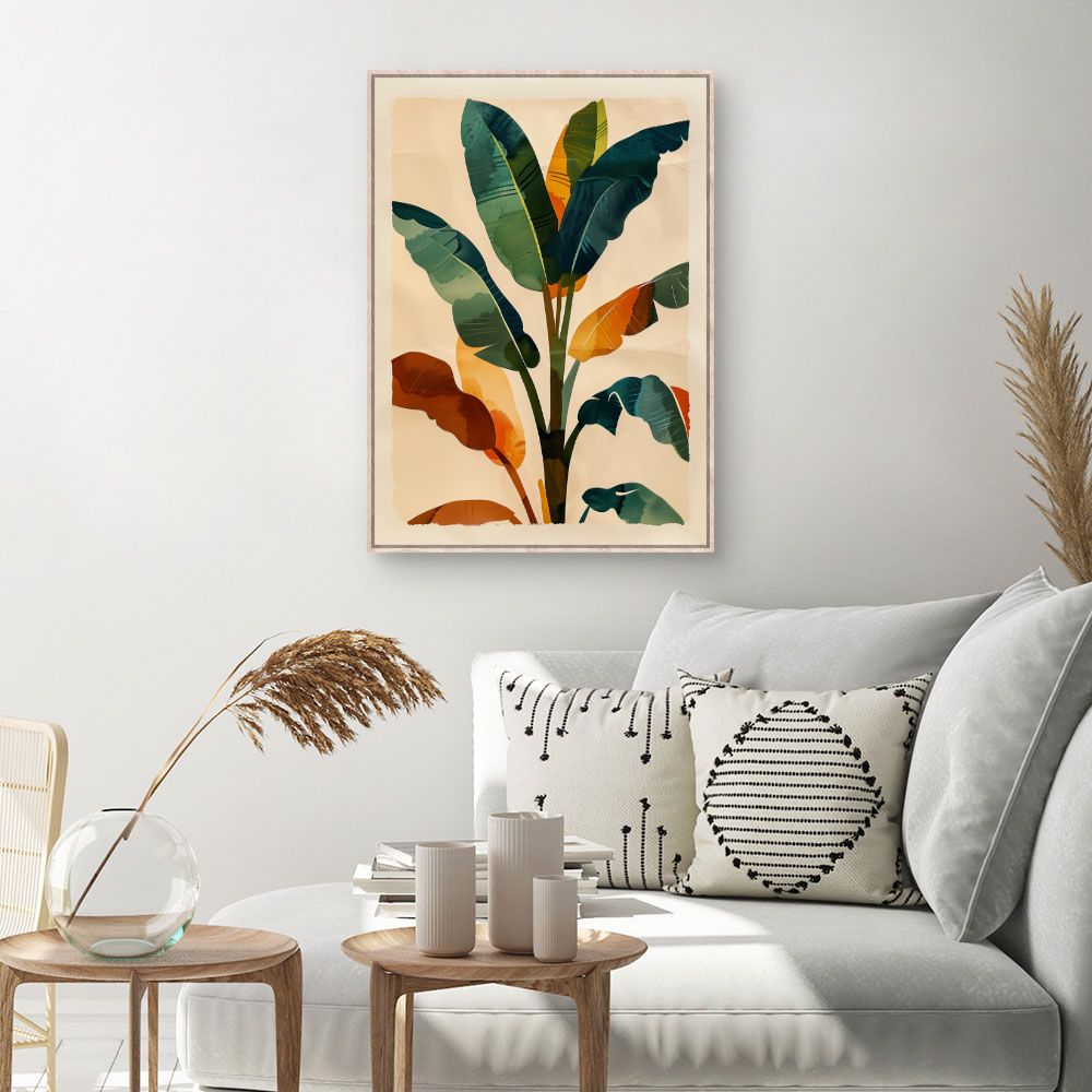 Tableau Feuillage exotique vibrant
