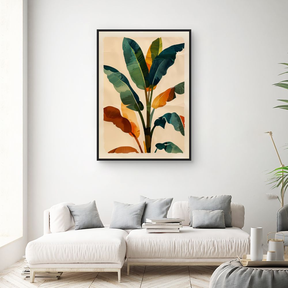 Tableau Feuillage exotique vibrant