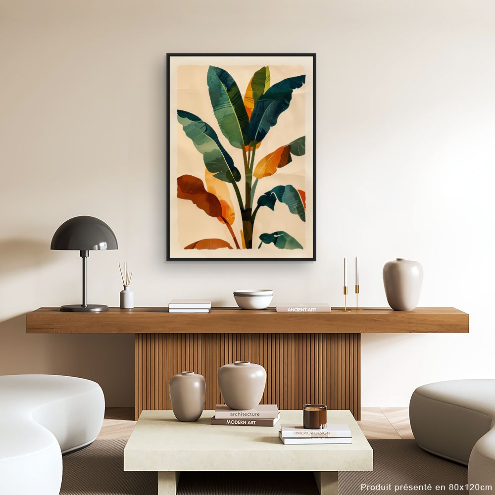 Tableau Feuillage exotique vibrant
