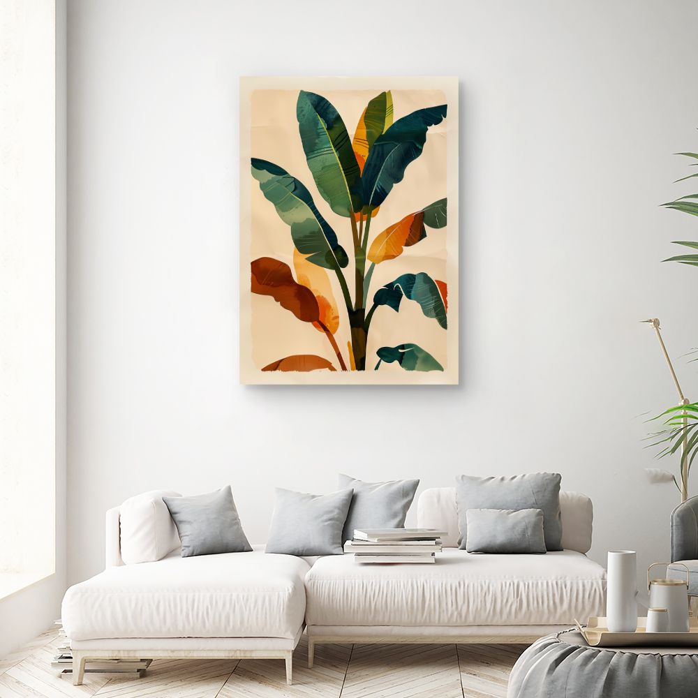 Tableau Feuillage exotique vibrant