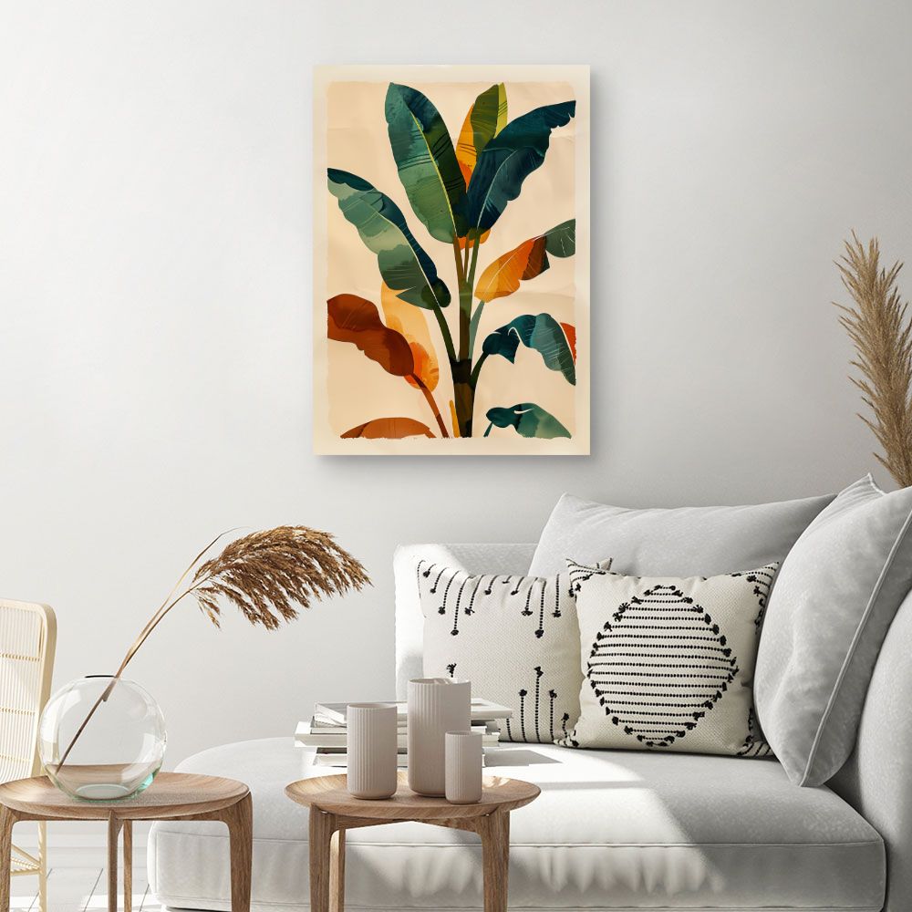 Tableau Feuillage exotique vibrant