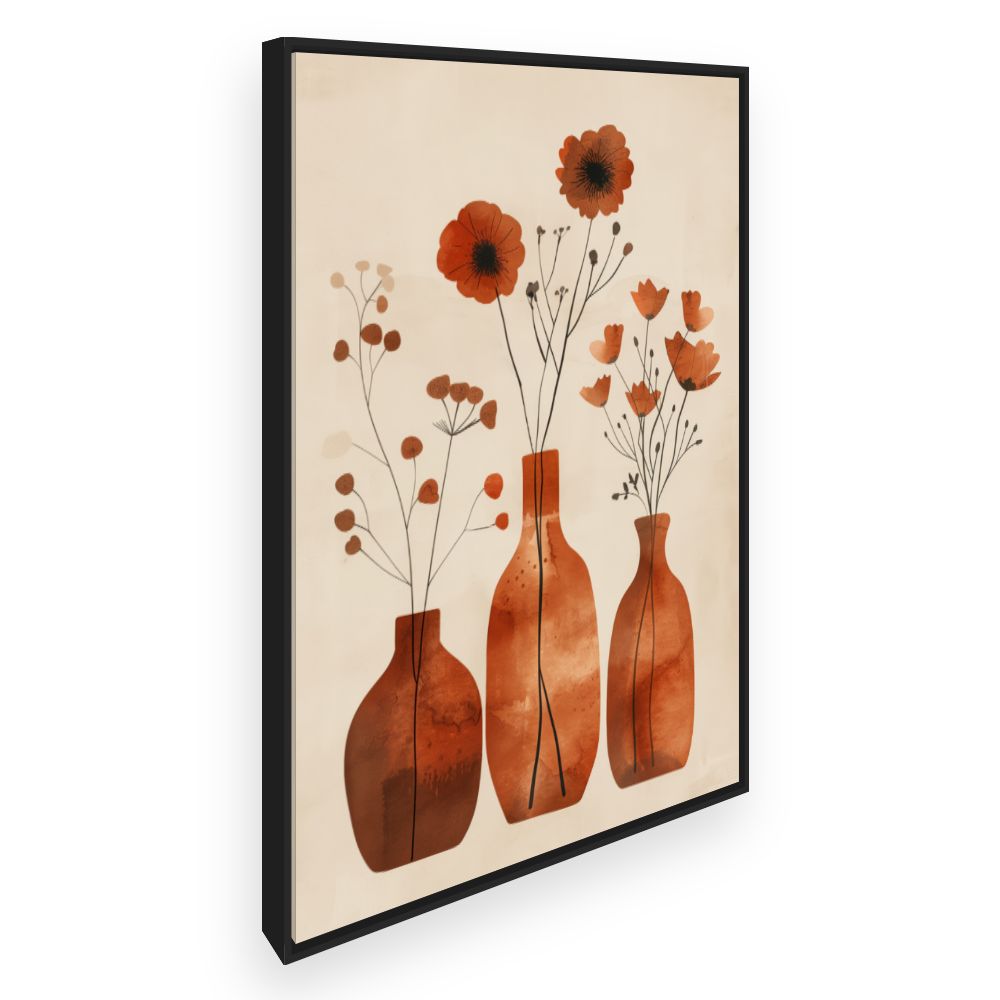 Toile Vases floraux élégants