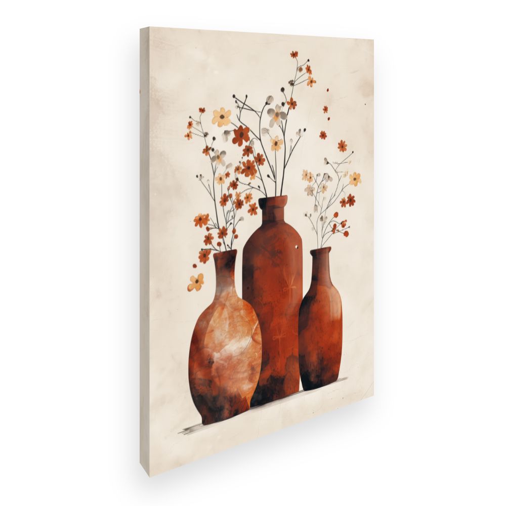 Toile Vases floraux élégants