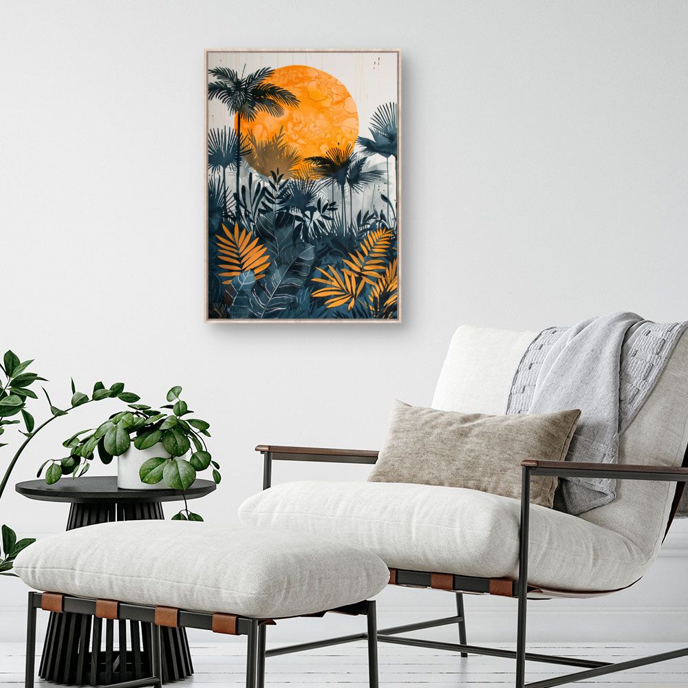 Tableau Soleil tropical vibrant